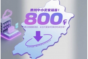 惠州中小賣家福音！800美元免稅取消后，云倉(cāng)代發(fā)如何保住利潤(rùn)空間？