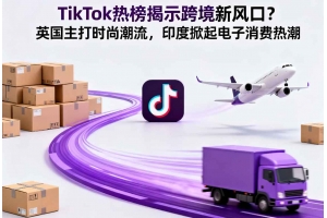 TikTok熱榜揭示跨境新風(fēng)口？英國(guó)主打時(shí)尚潮流，印度掀起電子消費(fèi)熱潮