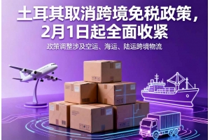土耳其取消跨境免稅政策，2月1日起全面收緊